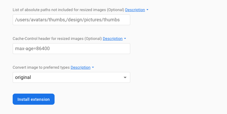 General settings for Firebase Extensions