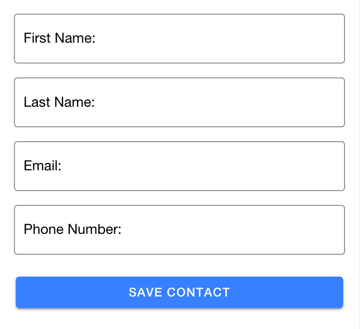 Form with 4 text fields